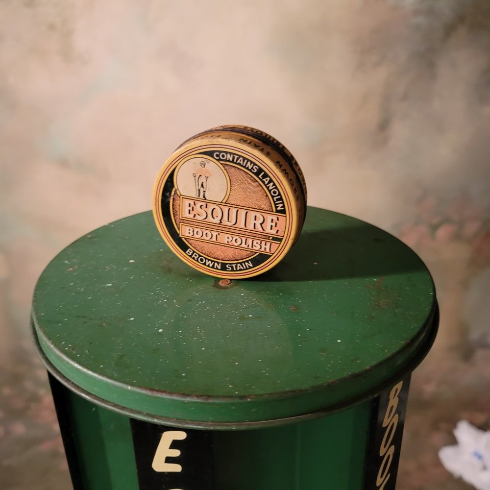 Esquire Boot Shoe Polish Antique Store Metal Rotating Display Rare 6 Shoe Polish - Picture 7 of 12